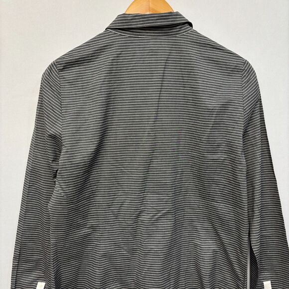 Lafayette 148 Women Long Sleeve Button Shirt Top Blouse Size 12 Stripes D054 -9 - Picture 12 of 15